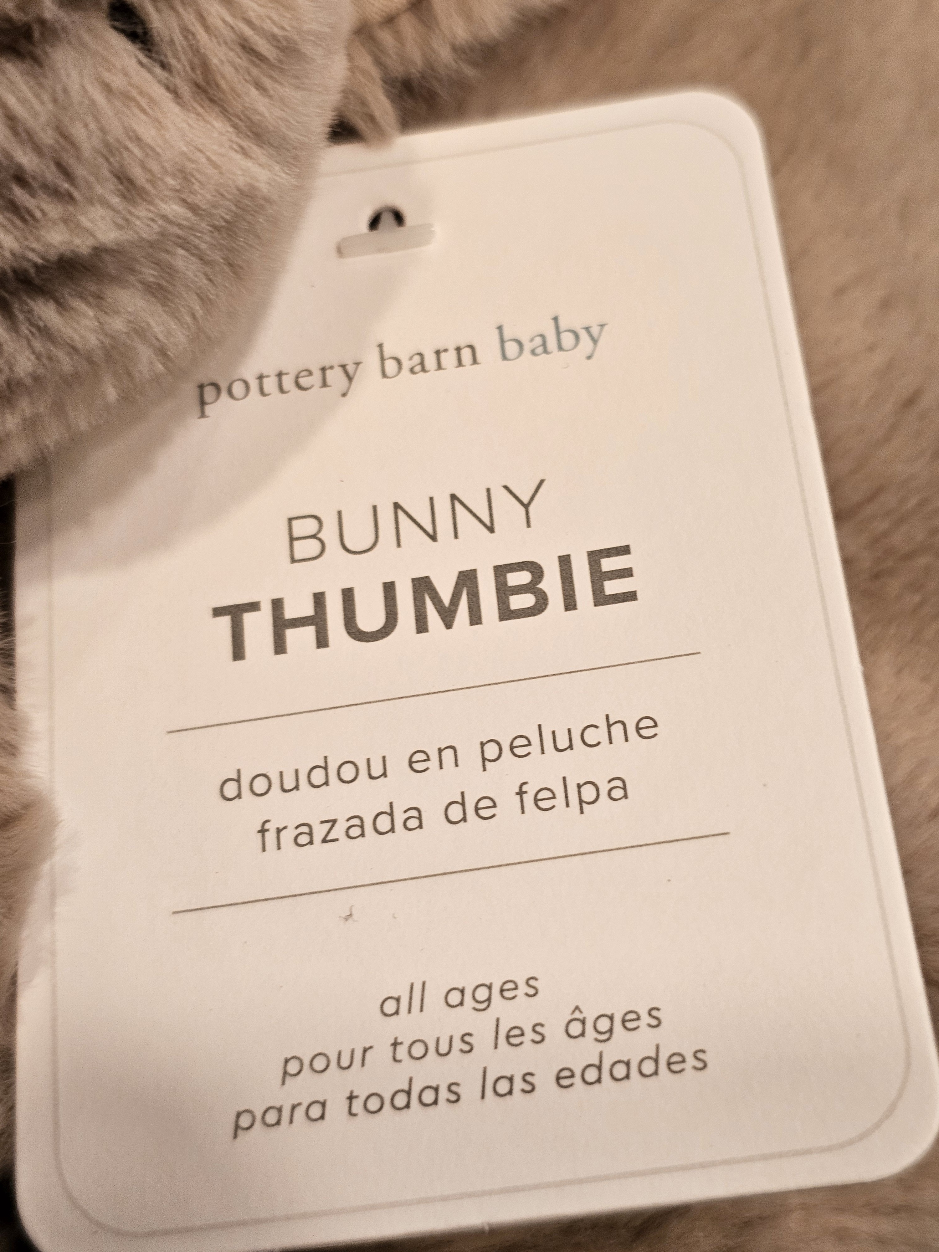 Pottery Barn Kids Bunny Thumbie. Nwt — image 6 of 7